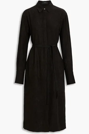 Joseph Dold crinkled-satin midi shirt dress