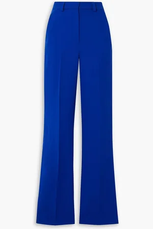 DAVID KOMA Wool-crepe straight-leg pants - Blue