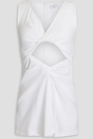 ROSETTA GETTY Twisted cutout cotton-jersey top