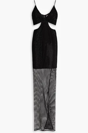 ALICE+OLIVIA Alice Olivia - Havana cutout embellished mesh maxi dress