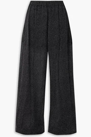 Nina Ricci Polka-dot silk-tulle wide-leg pants
