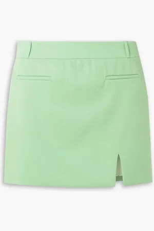 The Attico Edie woven mini skirt - Green