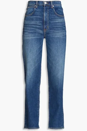 SLVRLAKE London cropped high-rise straight-leg jeans - Blue
