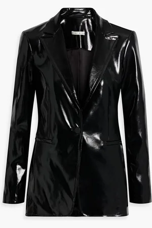 ALICE+OLIVIA Alice Olivia - Breann faux patent-leather blazer