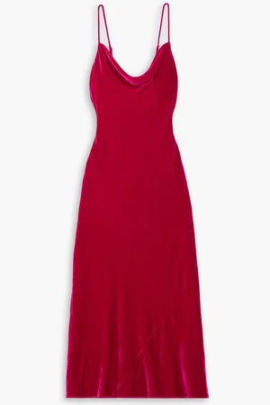 Reformation Salamanca velvet midi dress - Pink