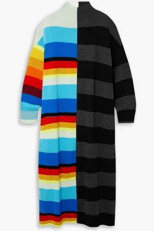 Christopher John Rogers Striped wool-blend maxi dress