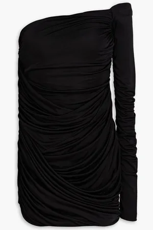 GAUGE81 Valmiera one-shoulder ruched satin-jersey mini dress