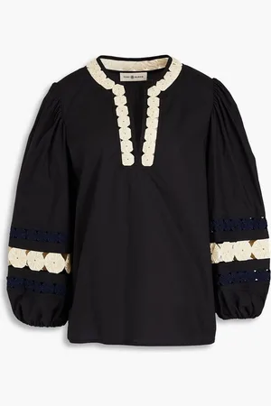 Tory Burch Yoyo embellished cotton blouse