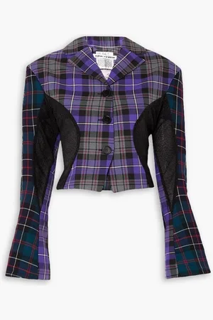 Rave Review Candy metallic Prince of Wales checked gabardine blazer