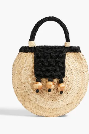 Catarina Mina Carnaúba XL crochet and faux raffia tote