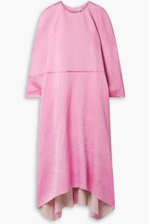 Partow Juniper hammered silk-satin midi dress