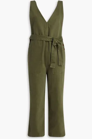 ALEX MILL Ollie cropped denim jumpsuit - Green