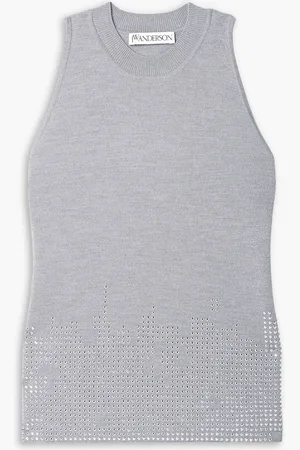 J.W.Anderson Studded wool tank - Gray