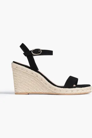 Stuart Weitzman Teddi suede espadrille wedge sandals
