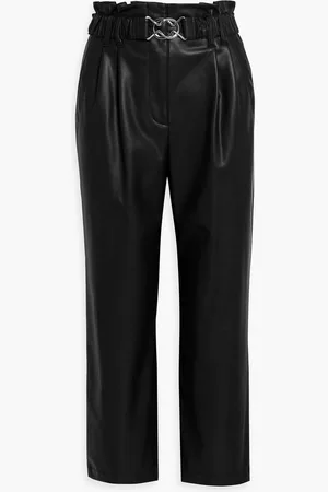 Derek Lam Belted faux leather straight-leg pants