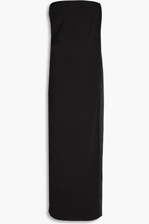 16Arlington Blaise strapless satin-paneled crepe maxi dress