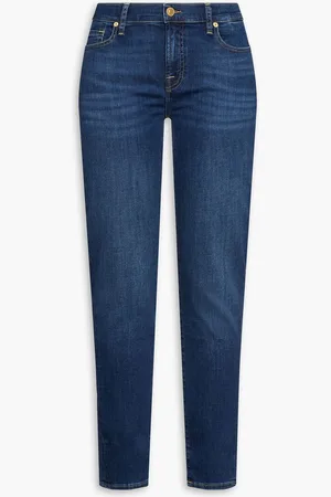 7 for all Mankind Bair Duchess low-rise skinny jeans - Blue