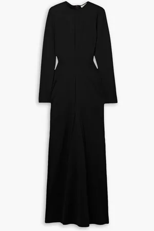 tibi Paneled stretch-ponte maxi dress