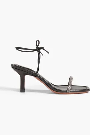 Frame Le Ozzie crystal-embellished leather sandals