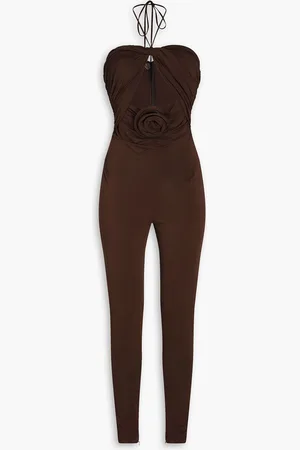 MAGDA BUTRYM Ruched jersey halterneck mini dress
