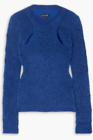 Isabel Marant Alford cutout knitted sweater - Blue