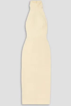 ALEX PERRY Mannor stretch-crepe midi dress - White