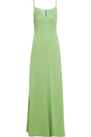 EMILIA WICKSTEAD Heberley hammered silk-satin maxi dress - Green