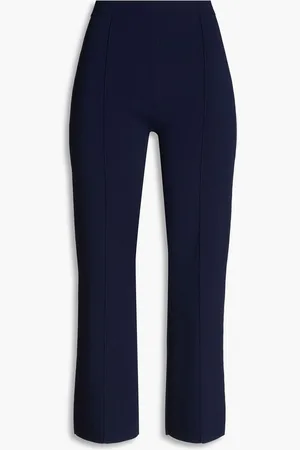 THEORY Stretch-knit kick-flare pants - Blue