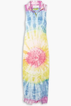 Connor Ives Bike tie-dyed cotton-jersey midi dress