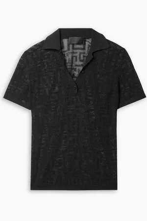NILI LOTAN Zofia cotton-blend jacquard polo shirt