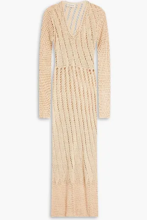 Nicholas Crochet-knit maxi dress - Neutral