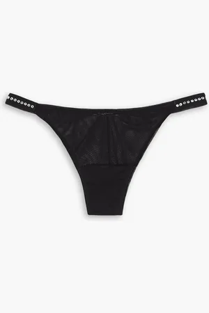 I.D. Sarrieri Nuit Interdit crystal-embellished tulle thong