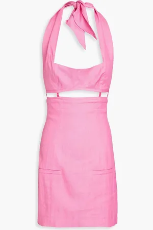 Jacquemus Limao cutout twill halterneck mini dress