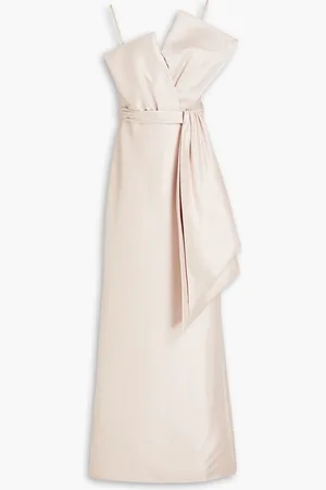 Badgley Mischka Draped faille gown - Pink