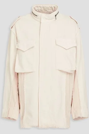 JOHN ELLIOTT Zip-detailed cotton-drill jacket - White