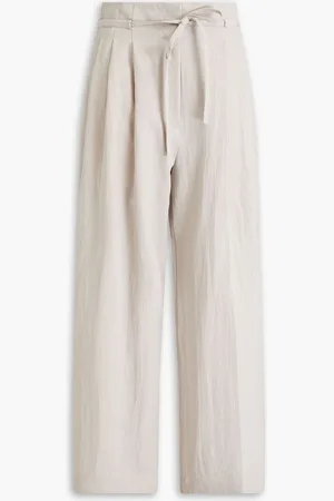 3.1 Phillip Lim Pleated wool-blend twill wide-leg pants - Gray