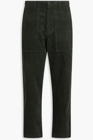 ALEX MILL Neil cotton-corduroy straight-leg pants - Green