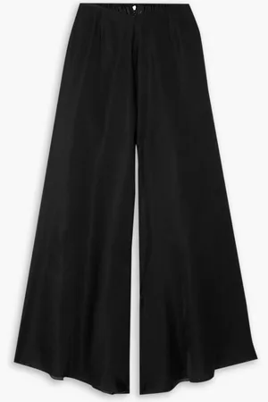 ROSAMOSARIO Vogue silk-satin wide-leg pants