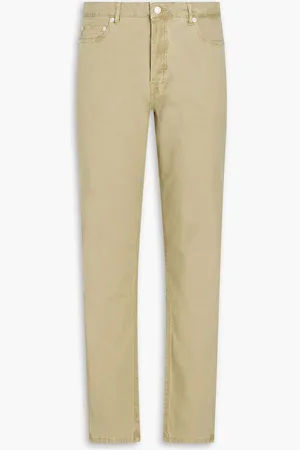 OFFICINE GENERALE Slim-fit cotton-blend chinos - Green