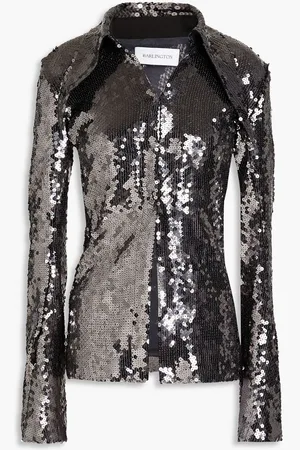 16Arlington Opala sequined mesh shirt - Gray