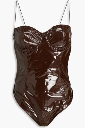 Oseree Coated balconette swimsuit - Brown