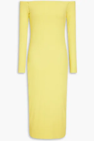 ENZA COSTA A Coste off-the-shoulder ribbed jersey midi dress