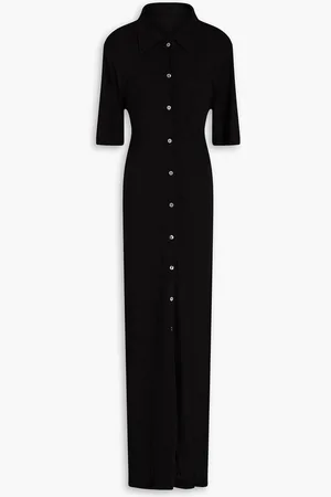BITE Open-back jersey maxi shirt dress
