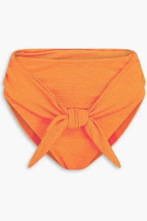 Mara Hoffman Goldie ribbed knotted high-rise bikini briefs