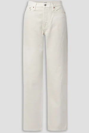 RE/DONE Loose Long Slouchy low-rise straight-leg jeans - White