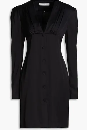 Serafini Gathered satin mini dress