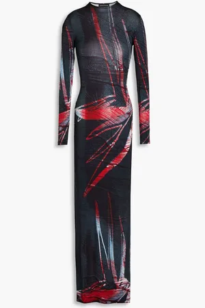 Louisa Ballou Printed stretch-jersey maxi dress - Blue