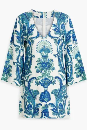 Cara Cara Riley printed stretch-crepe mini dress