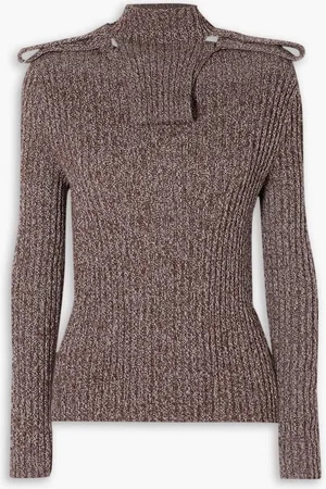 Baserange Mélange ribbed cotton turtleneck sweater