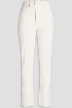RE/DONE High-rise slim-leg jeans - White